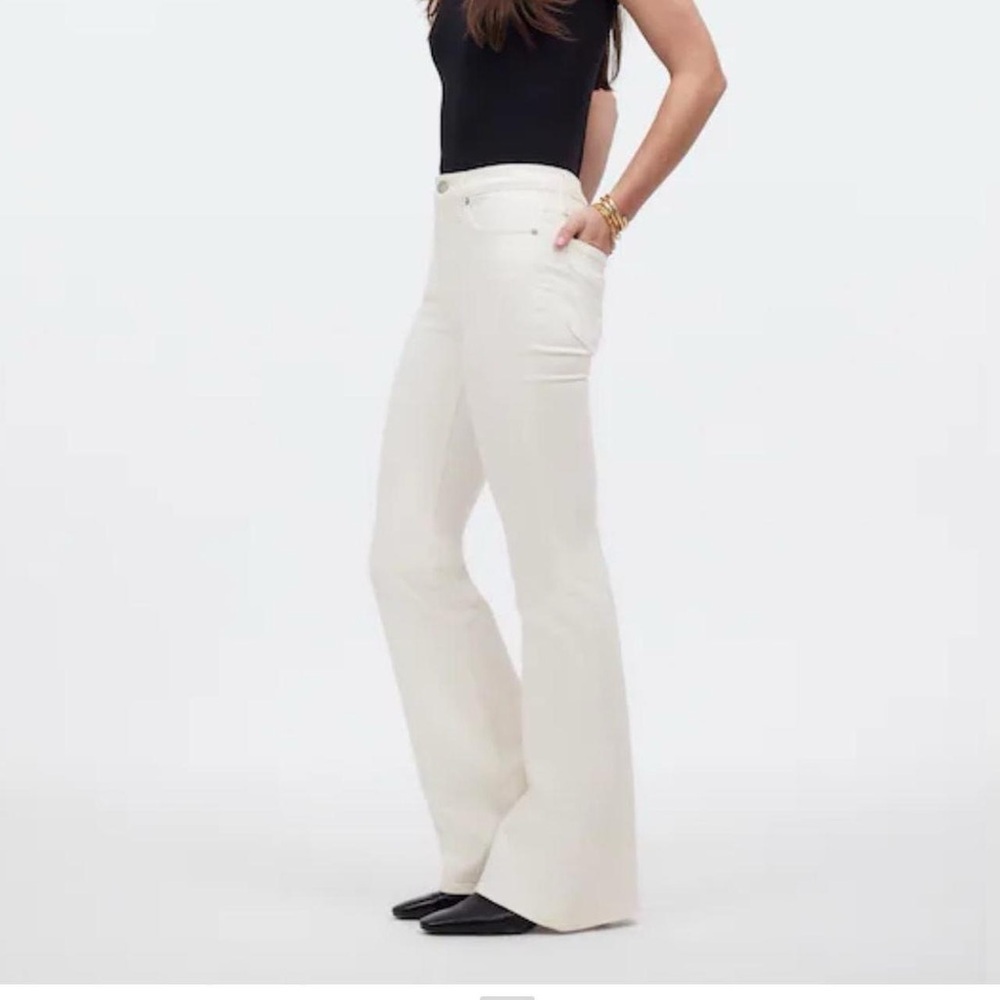 Madewell Flea Market Flare White high-waisted jeans - Picture 2 of 10